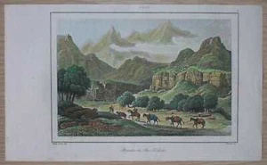 Impresión 1840 ROCAS DE BASALTO EN RIO TURBIDO, CHILE (#2) - Imagen 1 de 1
