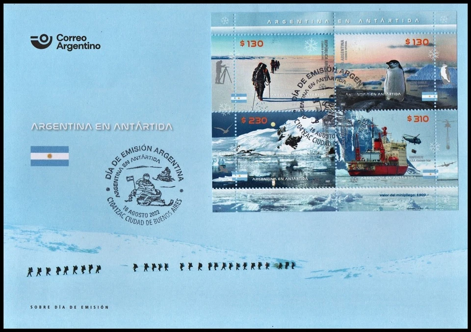 ANTARTIDA ARGENTINA-2022-STAMPS-SOUVENIR SHEET-FDC- - Image 1 of 1