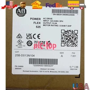 Allen-Bradley PowerFlex 525 AB 25B-D013N104 AC Drive 25BD013N104 US Free Tax - Picture 1 of 4