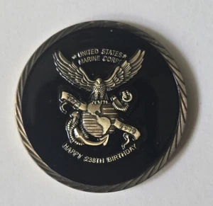 U.S. Marines 238th USMC BIRTHDAY COIN - CHALLENGE COIN - 10 Nov 2013 - 2" diam - Bild 1 von 3