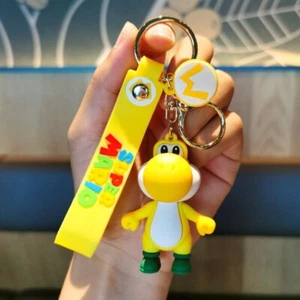 Yoshi Yellow Super Mario Nintendo Keychain Keyring Pendant Bag Charm Cartoon - Picture 1 of 1