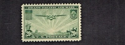 1937 U.S. AIRMAIL TRANS-PACIFIC 20c "China Clipper" Sc#C21 M/NH/OG GEM + - Image 1 of 2
