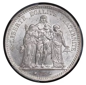 1873, France (3rd Republic). Beautiful Large Silver 5 Francs Coin. PCGS MS-63! - Picture 1 of 3