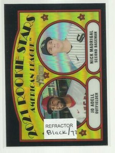 Jo Adell 2021 Topps Heritage RC #187 Chrome Black Refractor #'d 54/72 Angels P1