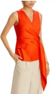 BCBG MAXAZRIA CASCADING VEST SIZE 8 ORANGE - Picture 1 of 5