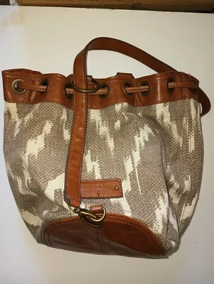  Bolso Bandolera Lucky Brand BALI HAI Textil Marrón Hobo Bucket Foto 1 de 4