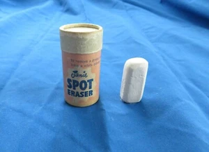 Vintage Janie 50er Jahre Fleckenradierer mit Anleitung auf der Pappröhre - Bild 1 von 4