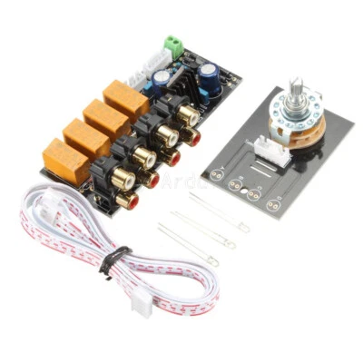 4 CH Audio Input signal Selector Relay Board/ Signal switching amplifier board - Bild 1 von 4