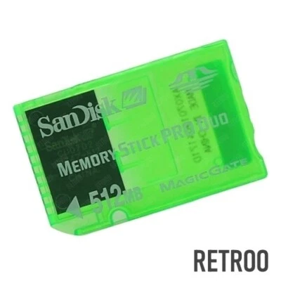 SanDisk MemoryStick ProDuo 512MB MagicGate Clear Green Phones/Cameras/PSP v2 - Image 1 of 2
