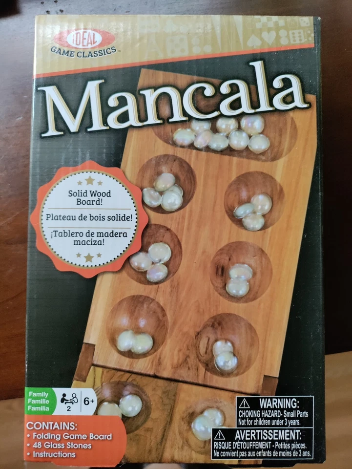 Ideal ~Classic Mancala Board Game~ NEW ~family board game~ boredom buster ~6+ - Image 1 of 1