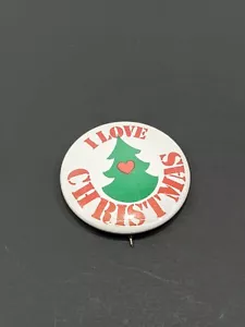 Botón trasero vintage I Love Christmas - Imagen 1 de 2