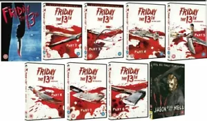 FRIDAY THE 13TH COMPLETE MOVIE 1- 9 DVD COLLECTION Part 1 2 3 4 5 6 7 8 9 UK Rel - Picture 1 of 2