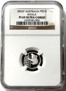 2002 P PLATINUM AUSTRALIA 665 MINTED $15 KOALA NGC PROOF 69 ULTRA CAMEO - Picture 1 of 3