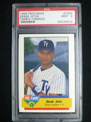 1994 Procards Derek Jeter Tampa Yankees Pre-Rookie PSA 9 Mint - Image 1 of 2