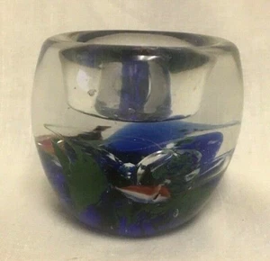 HILO HATTIE HAWAII Refillable candle glass art paper weight Tropical Fish NWT - Picture 1 of 7