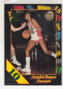 GRAYLIN WARNER 1991-92 Wild Card NCAA 10 Stripe Parallel #29 SW Louisiana Mint