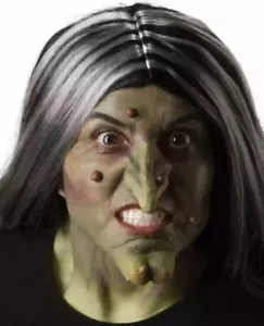 Abito di fantasia Verruche Strega Vecchio Hag costume trucco lattice protesi - Foto 1 di 1