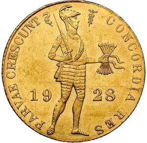 Netherlands - 1928 Wilelmina Ducat - NGC MS63 - CHOICE PROOFLIKE SURFACES! - Picture 1 of 4