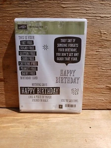 Stampin Up 145753 Birthday Wit Stamp Set 7 pcs Card Sayings Sarcasm Funny Unused - Picture 1 of 2