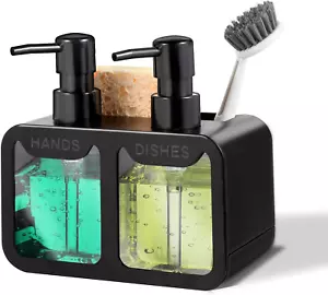 Kitchen Soap Dispenser Set, with Hand and Dish Soap, Sponge Caddy and Brush Hold - Picture 1 of 12