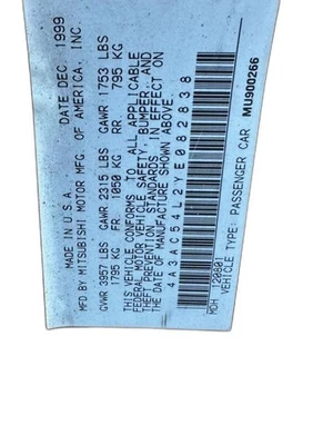 Speedometer Cluster GT Fits 00-02 ECLIPSE 1343140 - Image 1 of 4