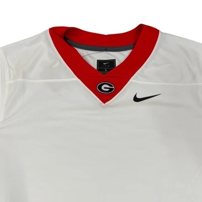 Nike Georgia Bulldogs NCAA Team Issued Dri-FIT Football Jersey White Mens L - Image 1 of 4