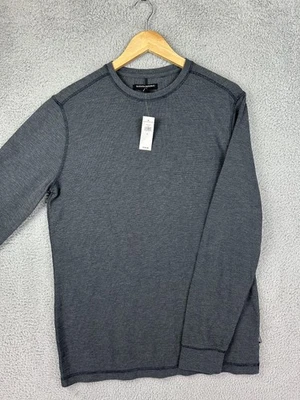 Camisa Banana Republic Para Hombre Grande Gris Waffle Térmica Cuello Redondo Manga Larga Top Foto 1 de 4