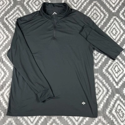 Burlebo Performance Sweater Mens Large Pullover Gray Golf Wicking 1/4 Zip - Image 1 of 4