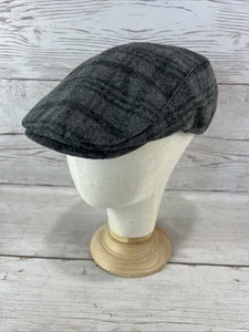 Stetson All American Newsboy Flat Cap Cabbie Golfer w/ Flaps Size L/XL Gray VGC - Picture 1 of 18