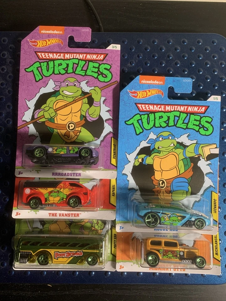 Hot Wheels 2018 Teenage Mutant Ninja Turtles Nickelodeon *Juego completo de 5* Foto 1 de 1
