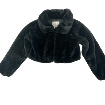 Редкие издания с воротником искусственного меха куртка ребенка ясельного возраста девочек размер 5 черный длинным рукавом - Изображение 1 из 4
