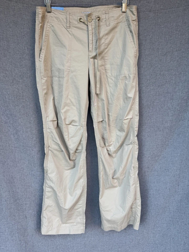 Pantalón convertible Izod para mujer talla 8 caqui beige tostado 100 % algodón nuevo con etiquetas caminata Foto 1 de 4