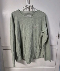 Camisa Vineyard Vines Verde LS Delgada Suave Algodón Gráfico de Ballena Para Mujer Talla L - Imagen 1 de 7