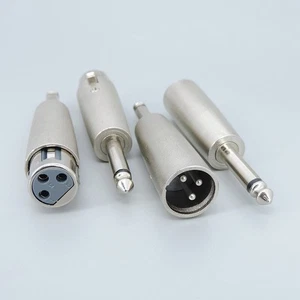 6.35mm 6.5 male Mono to XLR 3 Pin male female Converter 6.5mm Audio - Picture 1 of 9