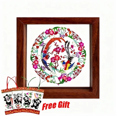 Деревянная рама, закладки, полупрозрачный дисплей ручной работы для гостиной - Изображение 1 из 4