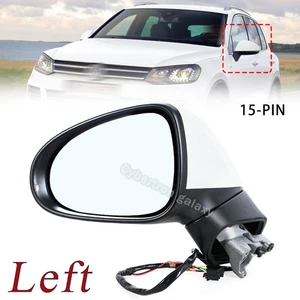 Left For VW Touareg 2011-2018 Rearview Mirror Assembly 15PIN - Picture 1 of 20