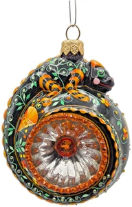 Patricia Breen Happy Holidays Hamish Russian Fable Chameleon Christmas Ornament - Picture 1 of 11