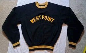 Vintage West Point USMA Wool Felt Sweatshirt Mens Med/Lar Military Acadamy - Picture 1 of 19