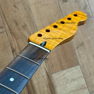 Cuello Tele Acero Inoxidable Llama Tostada Arce Palisandro Nitro Satinado Ajuste Warmoth TR22BH - Imagen 1 de 7