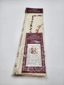 Vintage 1983 Happiness Is ... Calendar Linen  Hanging Tea Towel -NOS- SEALED - Picture 1 of 4
