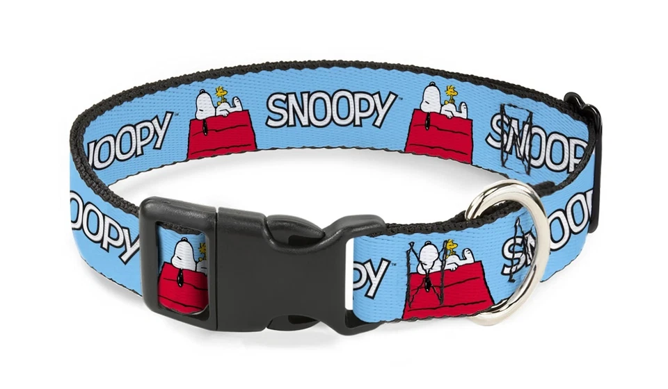 ¡NUEVO! COLLAR PARA PERRO SNOOPY & WOODSTOCK CASA PARA PERROS AZUL CIELO PREMIUM CACAHUETES EE. UU. Foto 1 de 1