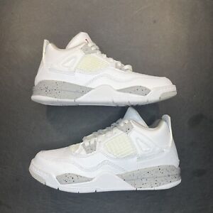 Nike Air Jordan 4 Retro “White Oreo” BQ7669-100 Ps Preschool Big Kids Size 13.5C