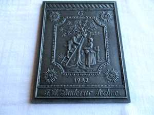 Buderus, Jahresplakette, Eisen, Kunstguss, "Obsternte" , 1982 - Bild 1 von 8