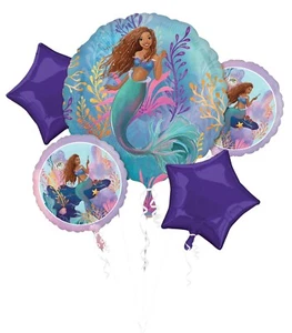 Anagram The Little Mermaid Birthday Party Foil Balloon Bouquet Set, Birthday - Picture 1 of 1