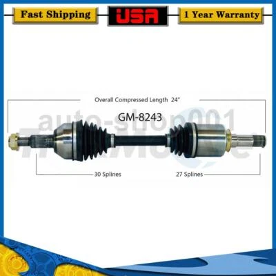 Eje delantero izquierdo CV eje articulado para Chevrolet Equinox tracción delantera 3,6 L 2009 2008 Foto 1 de 2