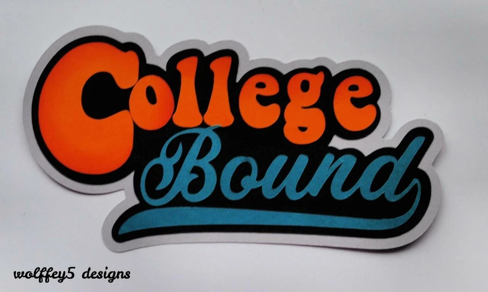 TÍTULO INFANTIL UNIVERSITARIO ARTESANAL prehecho papel piezas álbum de recortes troquelado pieza página Foto 1 de 1