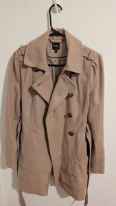Chaquetón para mujer EXPRESS mezcla lana tostada talla mediana - Imagen 1 de 5