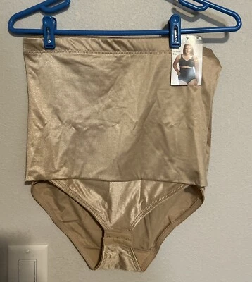 NUEVO NUEVO CON ETIQUETAS SUBRAYADO Cintura Alta NYLON Completo Firme CONTROL BRAGUITA XXL Nude 220 Foto 1 de 4