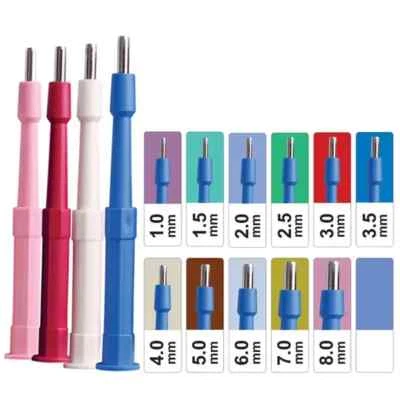 Novo perfurador descartável para biópsia de pele biópsia estéril perfurador dérmico embalado individualmente - Imagem 1 de 4