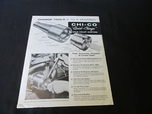 Vintage Advertising Ephemera Chi-Co Quick-Change Solid Collet Adapters - Picture 1 of 5